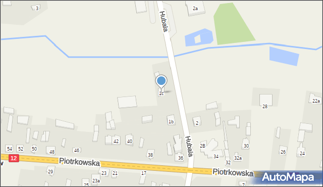 Mniszków, Hubala Henryka, mjr., 1c, mapa Mniszków