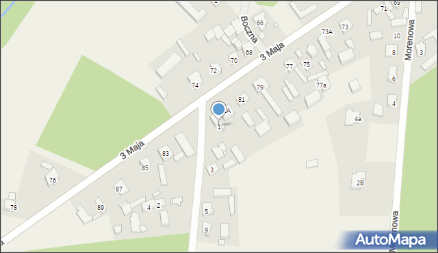 Mochy, Hubowa, 1, mapa Mochy