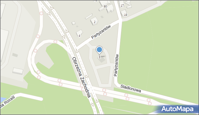 Mysłowice, Huta Rozalii, 1, mapa Mysłowice