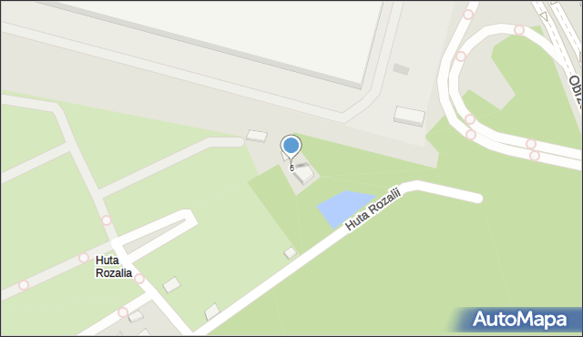 Mysłowice, Huta Rozalii, 6, mapa Mysłowice
