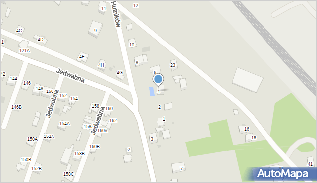 Myszków, Hutników, 4, mapa Myszków