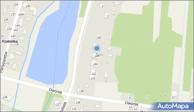 Niekłań Mały, Hubala Henryka, mjr., 146, mapa Niekłań Mały