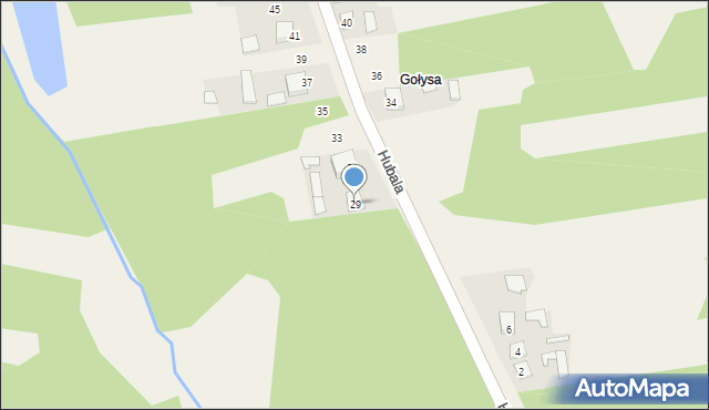 Niekłań Mały, Hubala Henryka, mjr., 29, mapa Niekłań Mały