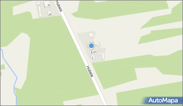 Niekłań Mały, Hubala Henryka, mjr., 4, mapa Niekłań Mały
