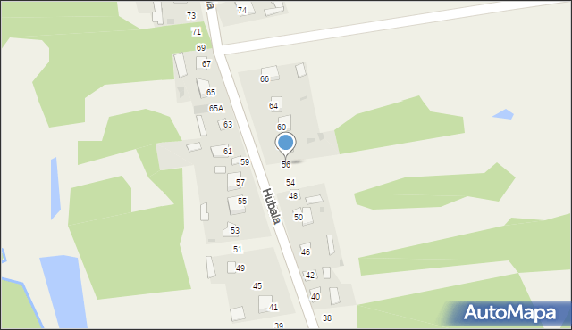 Niekłań Mały, Hubala Henryka, mjr., 56, mapa Niekłań Mały