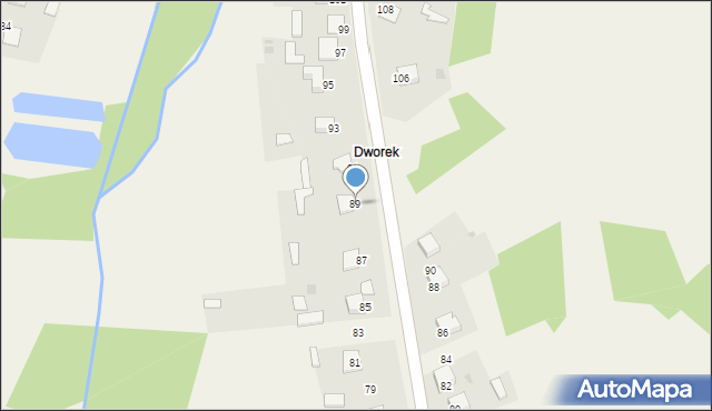 Niekłań Mały, Hubala Henryka, mjr., 89, mapa Niekłań Mały