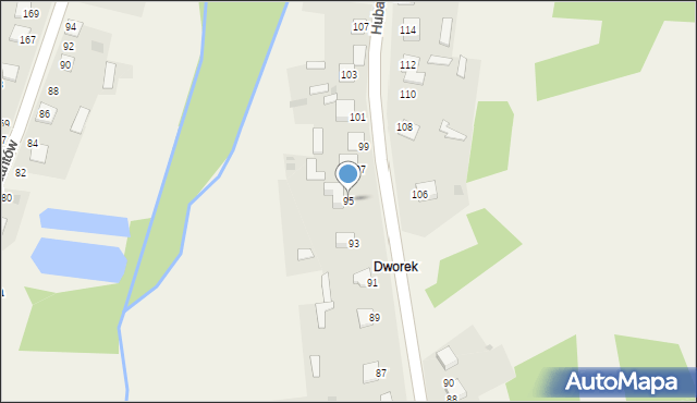 Niekłań Mały, Hubala Henryka, mjr., 95, mapa Niekłań Mały