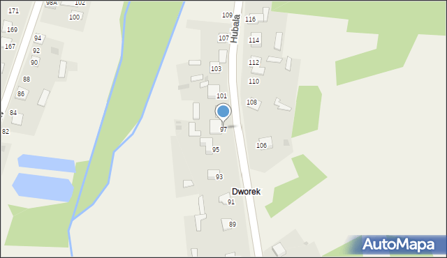 Niekłań Mały, Hubala Henryka, mjr., 97, mapa Niekłań Mały