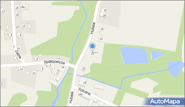 Niekłań Wielki, Hubala Henryka, mjr., 22, mapa Niekłań Wielki
