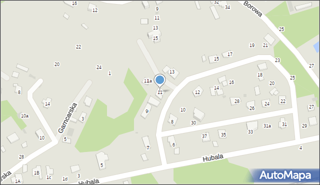 Nowa Dęba, Hubala Henryka, mjr., 11, mapa Nowa Dęba