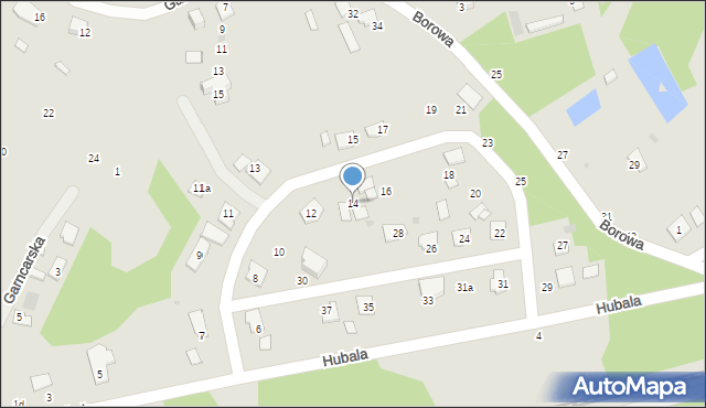 Nowa Dęba, Hubala Henryka, mjr., 14, mapa Nowa Dęba