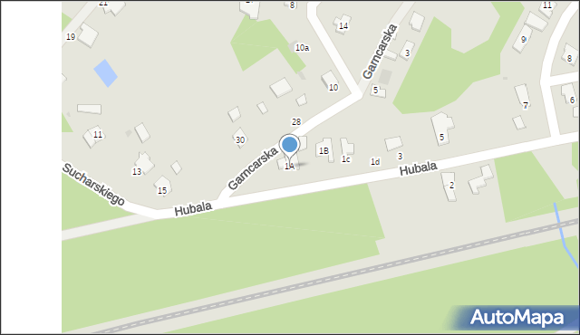 Nowa Dęba, Hubala Henryka, mjr., 1A, mapa Nowa Dęba