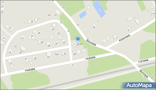 Nowa Dęba, Hubala Henryka, mjr., 27, mapa Nowa Dęba