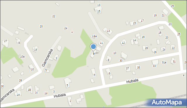 Nowa Dęba, Hubala Henryka, mjr., 9, mapa Nowa Dęba