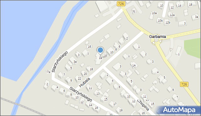 Opoczno, Hubala Henryka, mjr., 14, mapa Opoczno