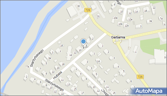 Opoczno, Hubala Henryka, mjr., 8, mapa Opoczno
