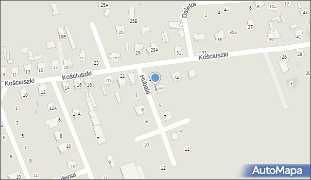 Pionki, Hubala Henryka, mjr., 3, mapa Pionki