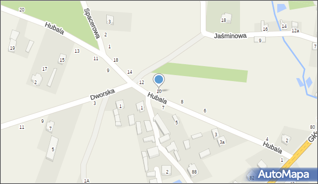 Poświętne, Hubala Henryka, mjr., 10, mapa Poświętne