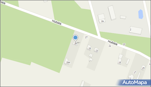 Poświętne, Hubala Henryka, mjr., 29, mapa Poświętne