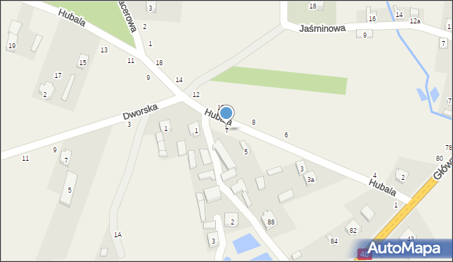 Poświętne, Hubala Henryka, mjr., 7, mapa Poświętne