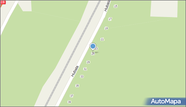 Przędzel, Hubala Henryka, mjr., 25, mapa Przędzel