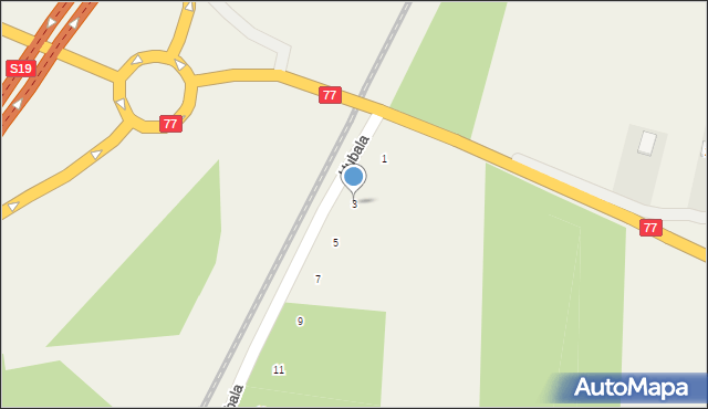 Przędzel, Hubala Henryka, mjr., 3, mapa Przędzel