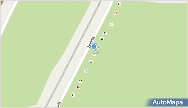 Przędzel, Hubala Henryka, mjr., 31, mapa Przędzel