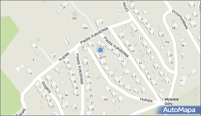 Przemyśl, Hubala Henryka, mjr., 16, mapa Przemyśla