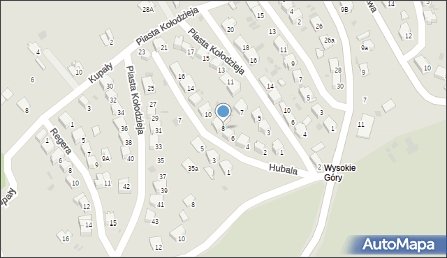 Przemyśl, Hubala Henryka, mjr., 8, mapa Przemyśla