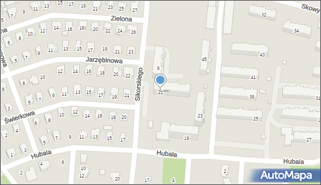 Przysucha, Hubala Henryka, mjr., 21, mapa Przysucha