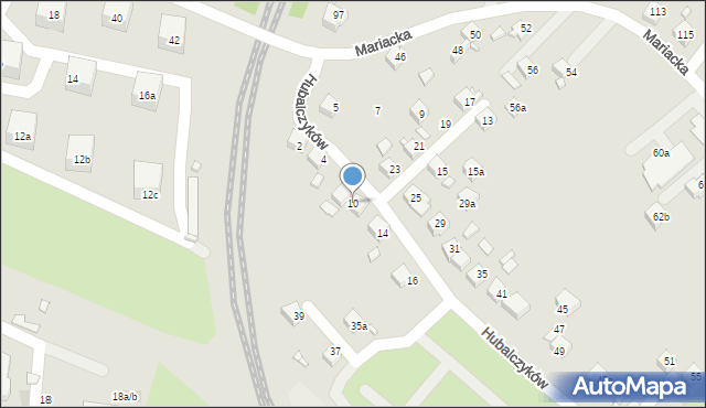 Radlin, Hubalczyków, 10, mapa Radlin