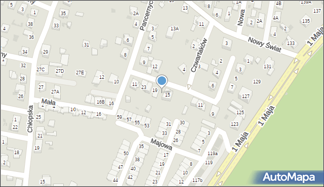 Ruda Śląska, Hubalczyków, 17, mapa Rudy Śląskiej