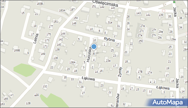 Ruda Śląska, Huculska, 6, mapa Rudy Śląskiej