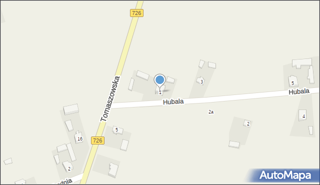 Rzeczyca, Hubala Henryka, mjr., 1, mapa Rzeczyca