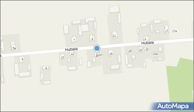 Rzeczyca, Hubala Henryka, mjr., 14, mapa Rzeczyca