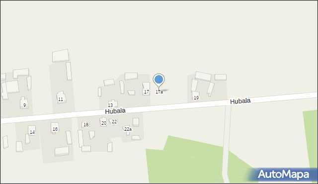 Rzeczyca, Hubala Henryka, mjr., 17a, mapa Rzeczyca