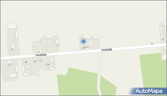 Rzeczyca, Hubala Henryka, mjr., 19, mapa Rzeczyca