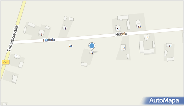 Rzeczyca, Hubala Henryka, mjr., 2, mapa Rzeczyca