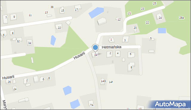 Sade Budy, Husarii, 14, mapa Sade Budy