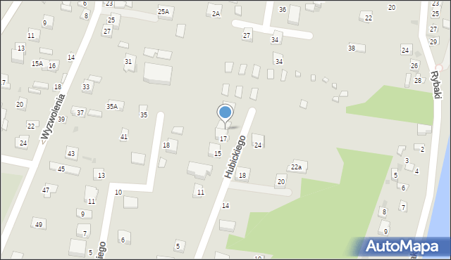 Serock, Hubickiego Stefana, gen., 19, mapa Serock