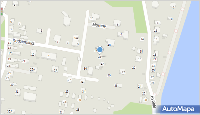 Serock, Hubickiego Stefana, gen., 44, mapa Serock