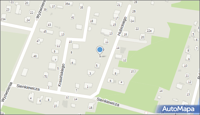 Serock, Hubickiego Stefana, gen., 7, mapa Serock