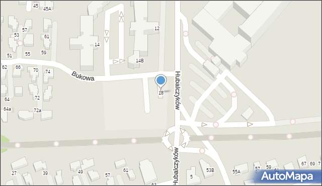 Słupsk, Hubalczyków, 18, mapa Słupska