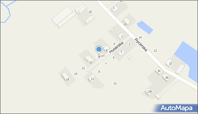 Sosnowiec, Husarska, 8, mapa Sosnowca