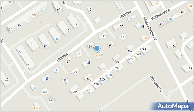 Stargard, Hubala Henryka, mjr., 21, mapa Stargard