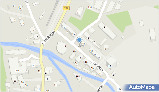 Stronie Śląskie, Hutnicza, 4a, mapa Stronie Śląskie