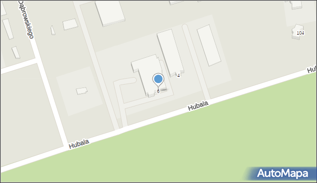 Suwałki, Hubala Henryka, mjr., 6, mapa Suwałk