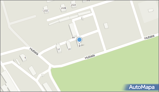 Suwałki, Hubala Henryka, mjr., 8, mapa Suwałk