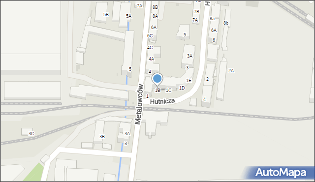 Świętochłowice, Hutnicza, 1B, mapa Świętochłowice