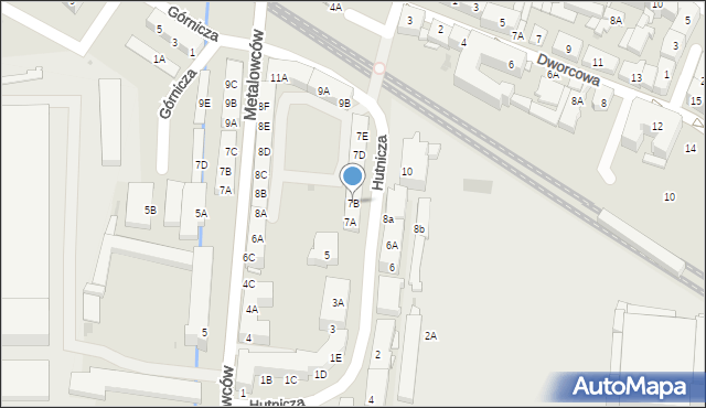 Świętochłowice, Hutnicza, 7B, mapa Świętochłowice